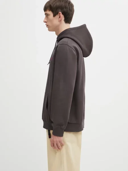 Gramicci Μπλούζα One Point Hooded καφέ