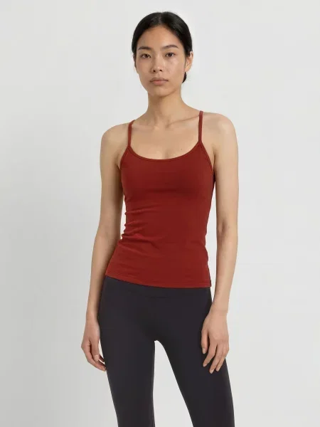 Lululemon Tílko Flow tmavě červená