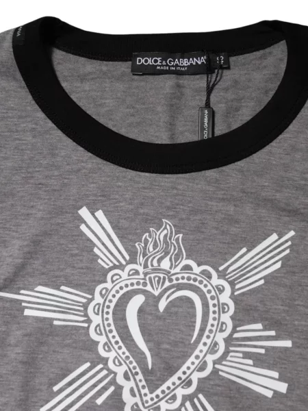 Тениска Dolce & Gabbana с принт със сърца сиво