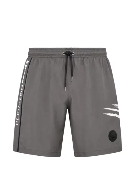 Slip de baie Plein Sport cu imagine gri