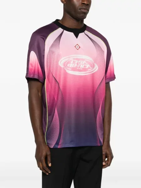 Tricou Casablanca cu gradient scurt violet
