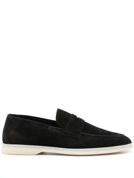 Pantofi loafer Scarosso din piele de căprioară negru
