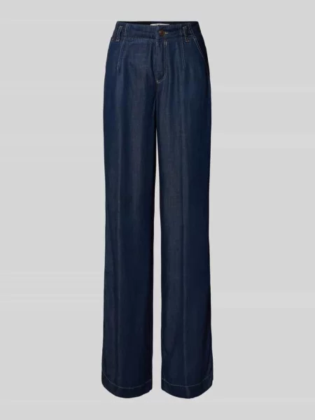 Spodnie materiałowe z z tyłu model ‘liv’ Toni granatowe