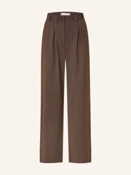 Claudie Pierlot Spodnie Z Materiału Typu Marlene braun beżowe