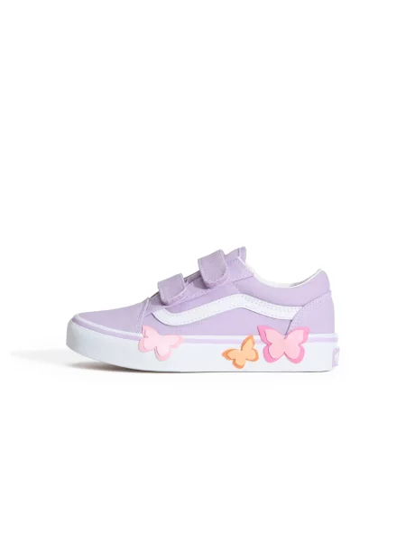 Πάνινα παπούτσια Vans Old Skool V Butterfly Μωβ λευκό