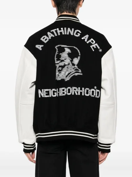 Geacă bomber A Bathing Ape® cu broderie negru