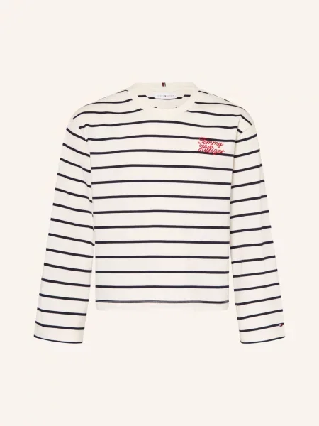 Tommy Hilfiger Tričko S Dlouhým Rukávem / tmavě modrá bílá