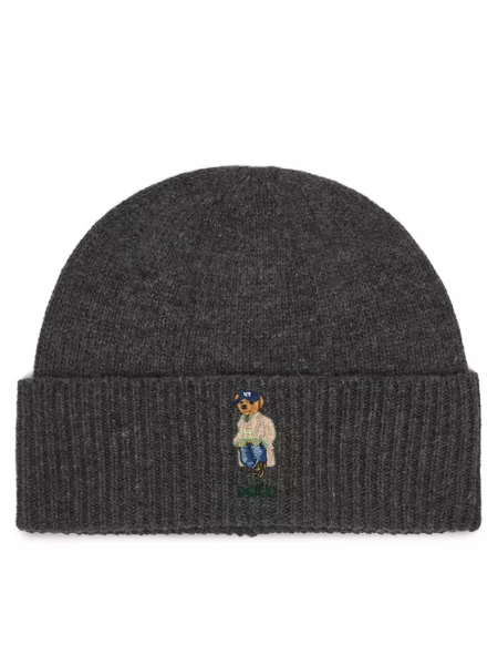 Kepurė Polo Ralph Lauren Pilka smėlinė