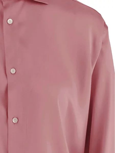Lung cămașă Her Shirt din satin roz