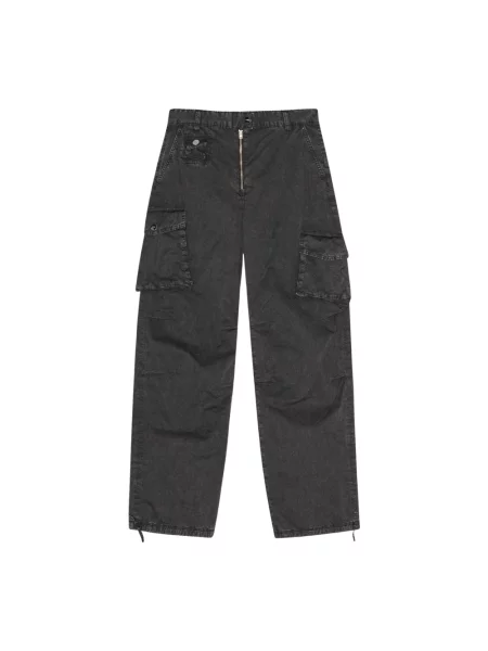 Spodnie Ganni z twillu czarne