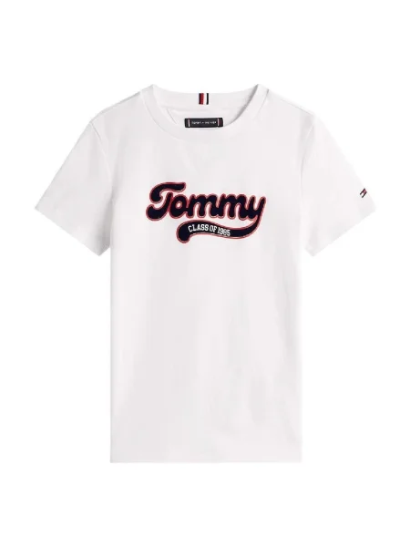 Tricou copii Tommy Hilfiger alb