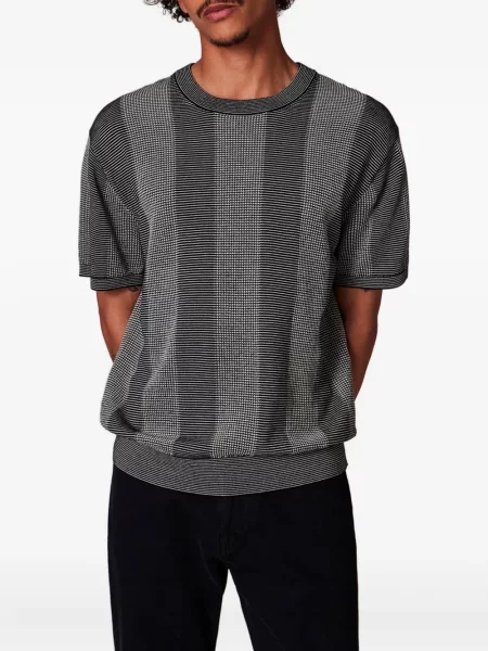 Tricou Paul Smith cu dungi scurt gri