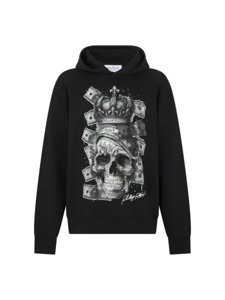 Bluza z kapturem Philipp Plein z kapturem czarna