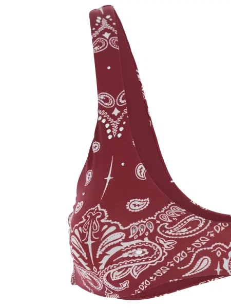 Bikini Venuja z nadrukiem z wzorem paisley czerwony