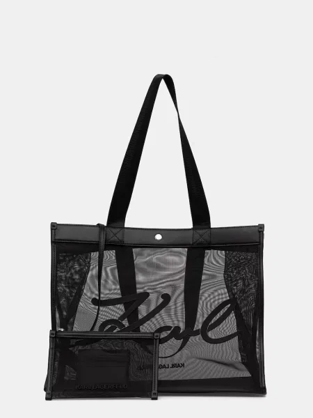 Geantă de plajă Karl Lagerfeld K/Signature negru