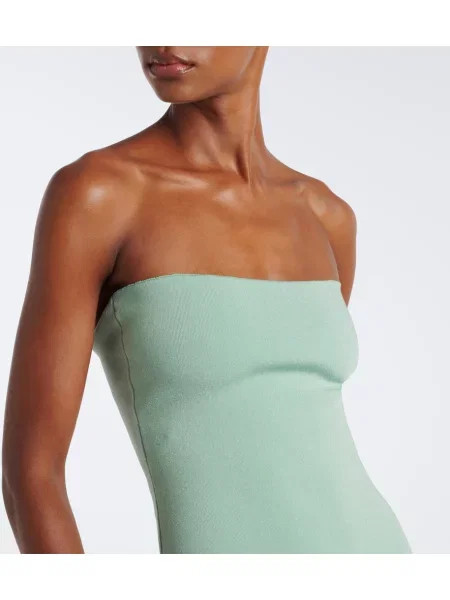 Rochie midi Jacquemus fără bretele verde