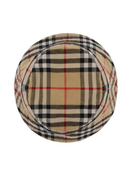 Czapka Burberry w kratę retro beżowa