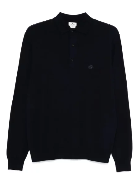 Polo Etro cu broderie albastru