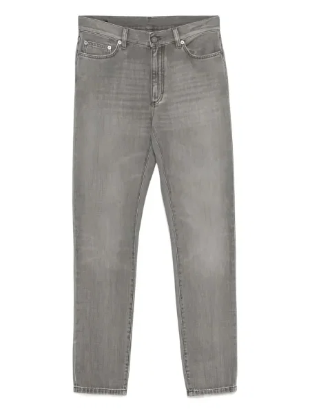 Kožené džíny Zegna šedé