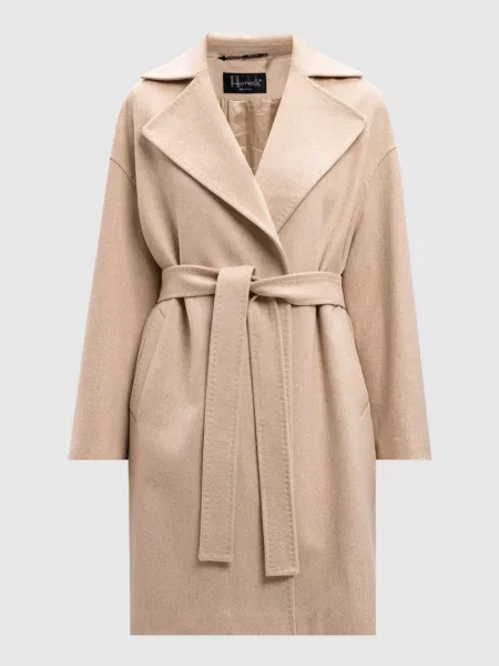 Пальто з вовни на запах Heresis бежеве