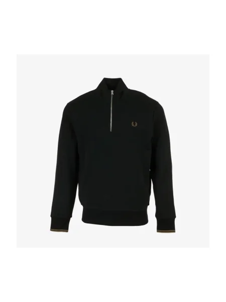 Hanorac cu fermoar Fred Perry negru