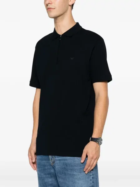 Polo Emporio Armani με κέντημα μπλε