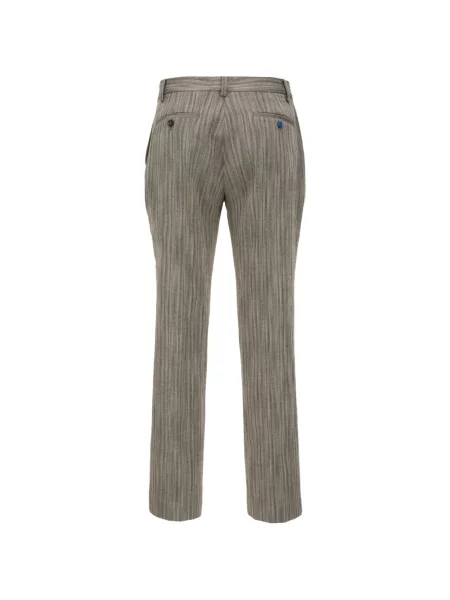 Pantaloni Paul Smith cu model herringbone gri