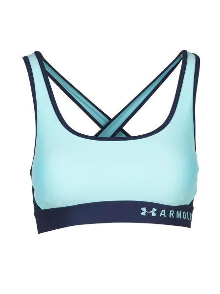 Biustonosz sportowy Under Armour Mid Crossback niebieski