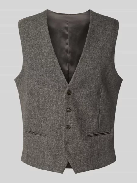 Kamizelka o kroju regular fit z dekoltem w serek model Emil' Mcneal