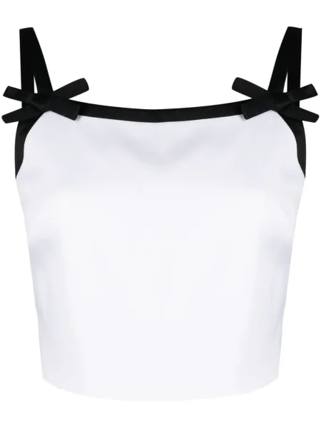 Top Msgm cu funde alb