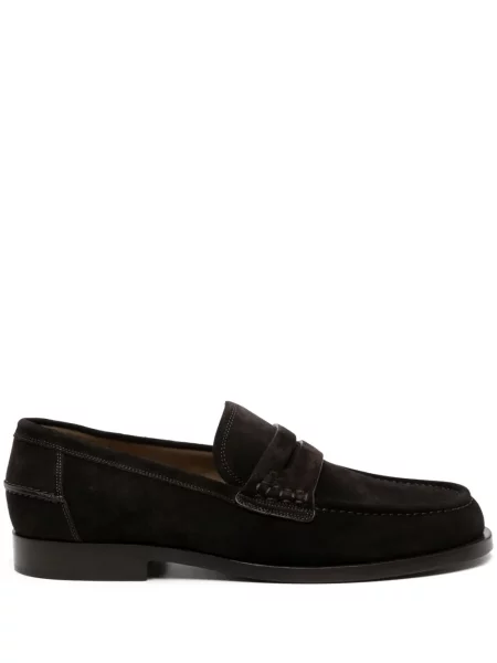 Pantofi loafer Gianvito Rossi din piele de căprioară maro