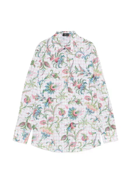 Cămașă Etro cu model floral roz