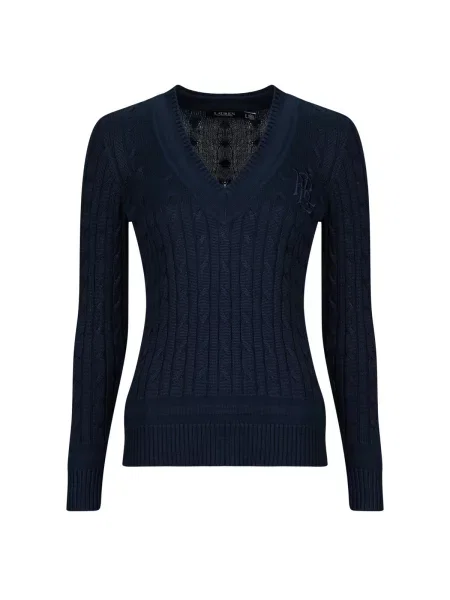 Lung tricou Lauren Ralph Lauren cu mâneci lungi albastru