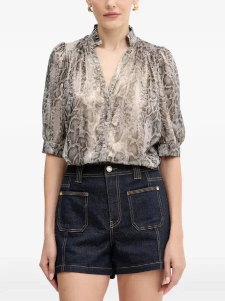 Bluză Morgan cu imagine cu model piele de șarpe gri