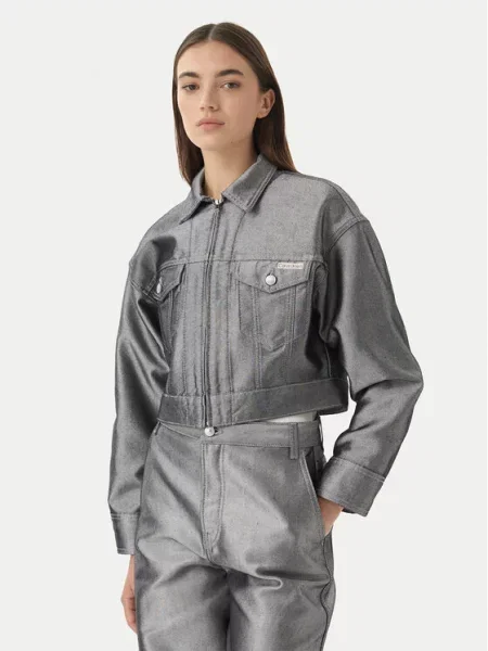 Calvin Klein Kurtka jeansowa Srebrny