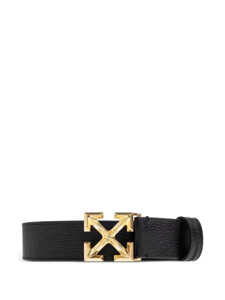 Cu centură curea Off-white din piele cu cataramă alb