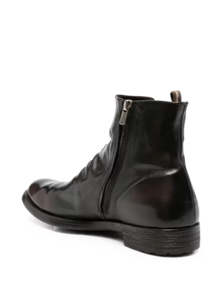 Cizme scurte Officine Creative din piele negru