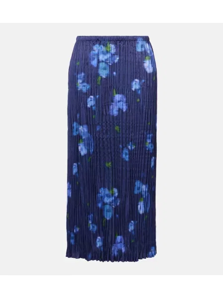 Fustă midi Vince până la genunchi albastru