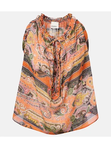 Jedwabny top Isabel Marant z wzorem paisley