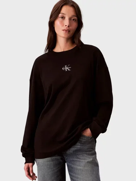 Лонгслив Calvin Klein Jeans черный