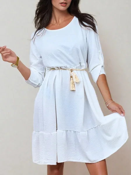 Rochie Resti de costum alb