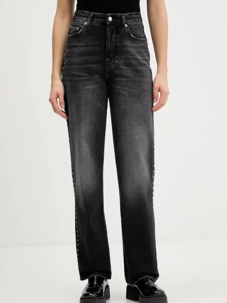 Tommy Jeans Blugi Layla Straight Fit negru
