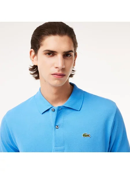 Lacoste Koszulka Polo Oryginał Petit Piqué niebieska