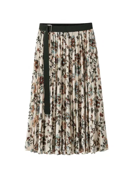 Fustă midi Sacai cu model floral cu imagine