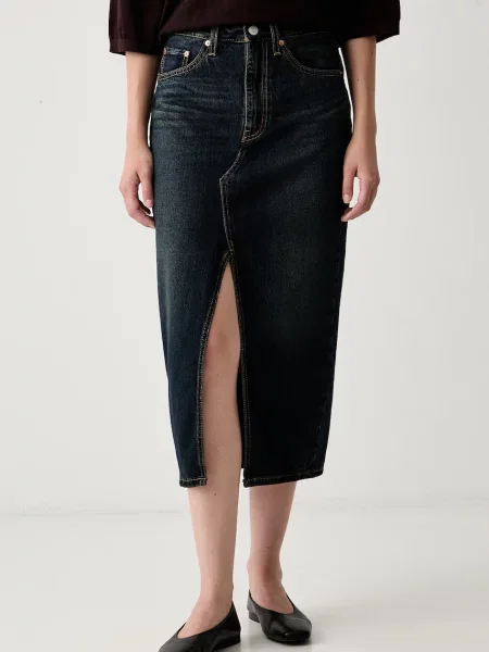Levi's fustă din denim DECON SLIT MIDI
