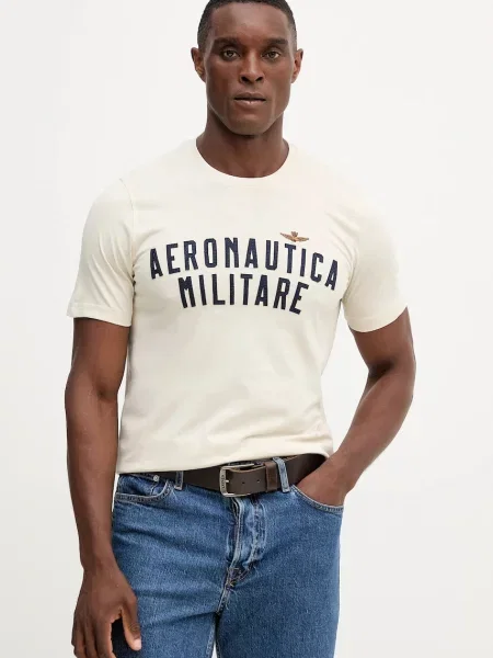 Тениска Aeronautica Militare с апликация бежово