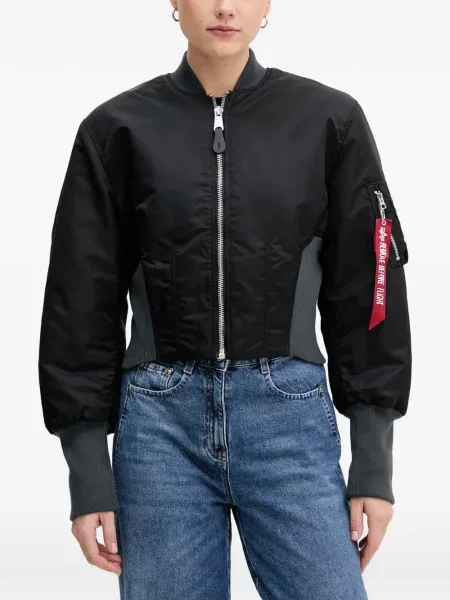 Decupat geacă bomber Alpha Industries negru