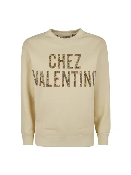 Bluza Valentino Garavani z dżerseju beżowa