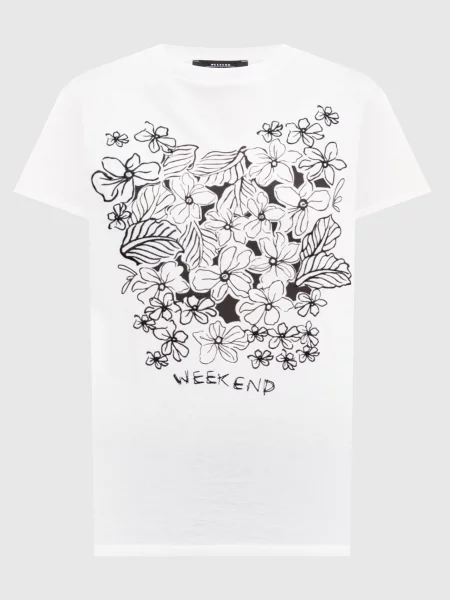 Футболка BORA з квітковим принтом Max Mara Weekend біла