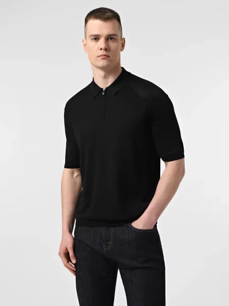 Поло Emporio Armani из лиоцела черное